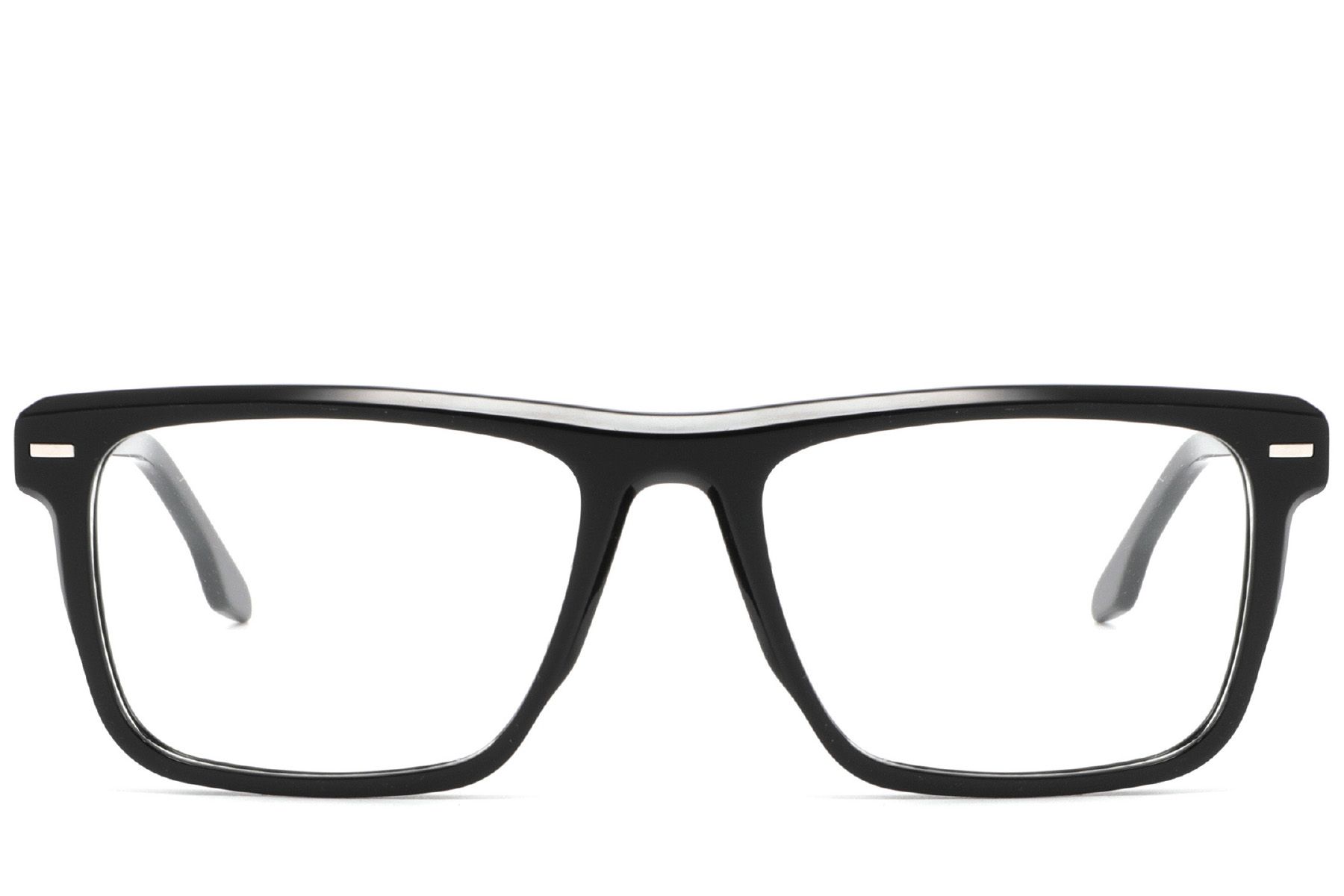 Rechteckige schwarze Acetatbrille #BS2425-1886