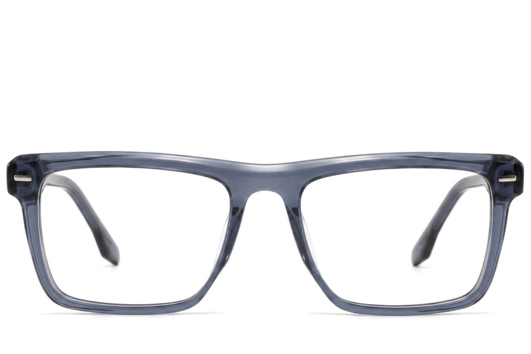 Lunettes rectangulaires en acétate bleu #BS2425-1887