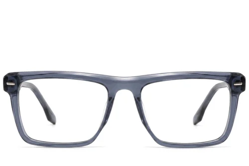 Lunettes rectangulaires en acétate bleu #BS2425-1887
