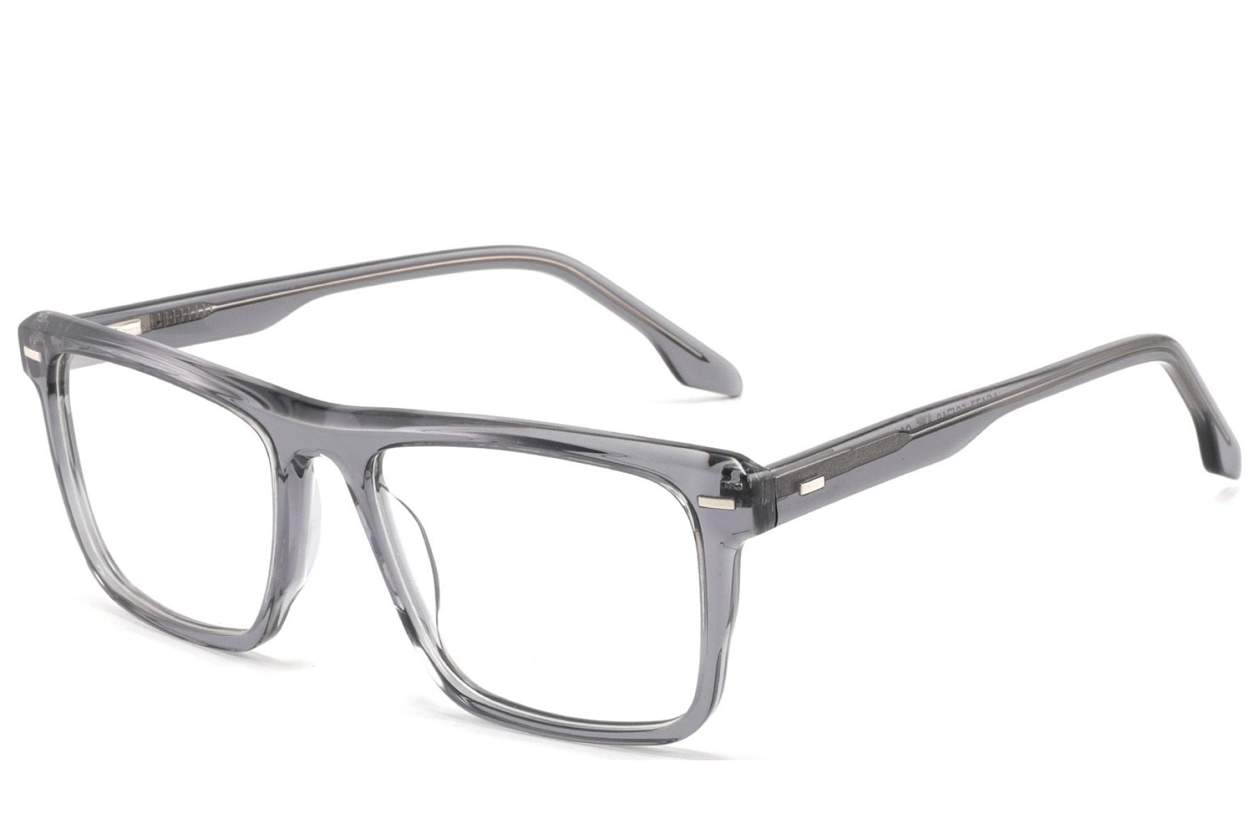 Bicchieri rettangolari in acetato grigio #BS2425-1888