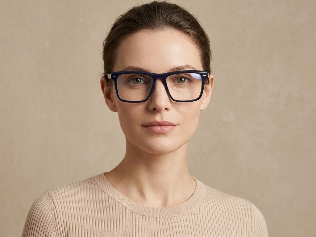 Bicchieri rettangolari in acetato blu #BS2425-1890