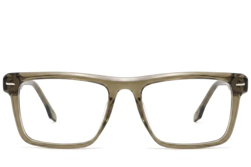 Rectangular Green Acetate Glasses #BS2425-1891