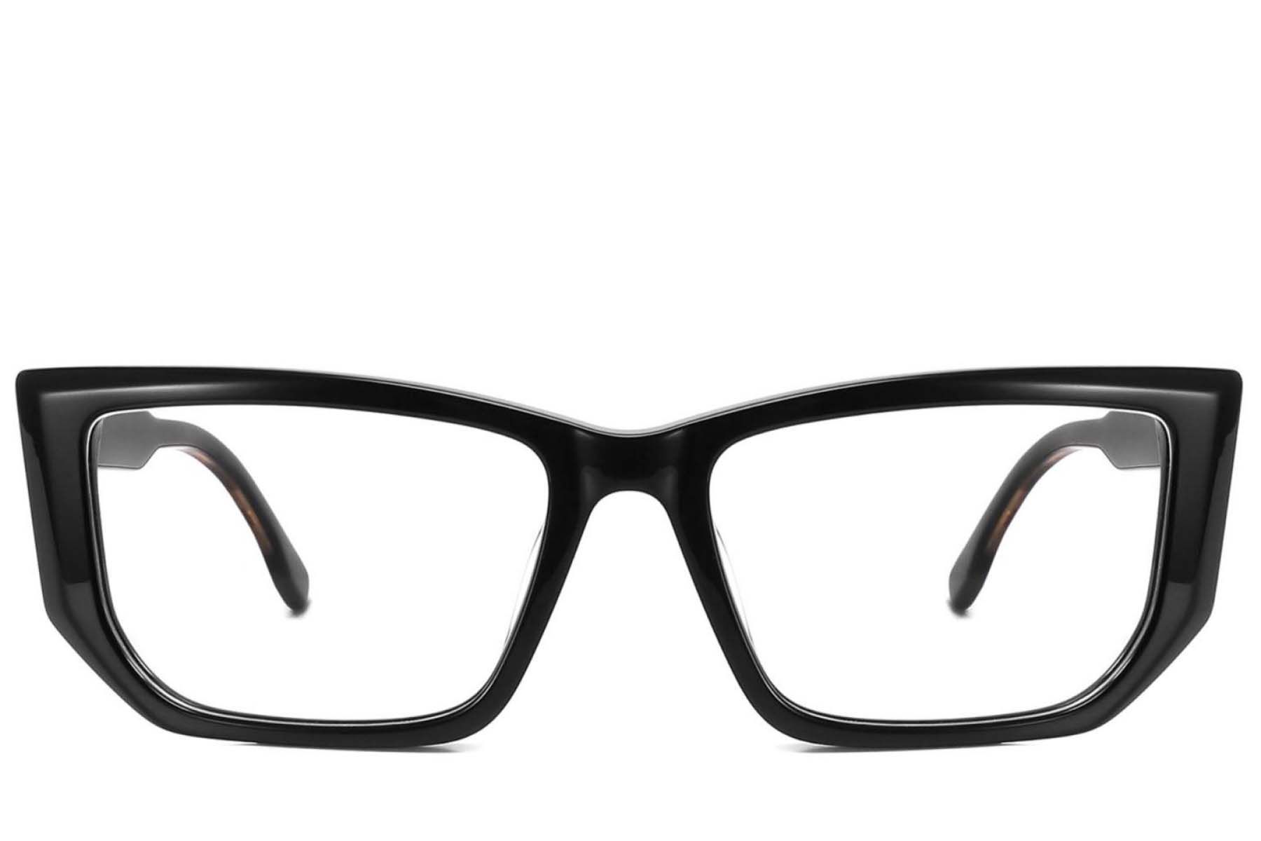 Schmetterlingsbrille aus schwarzem Acetat #BS2425-1897