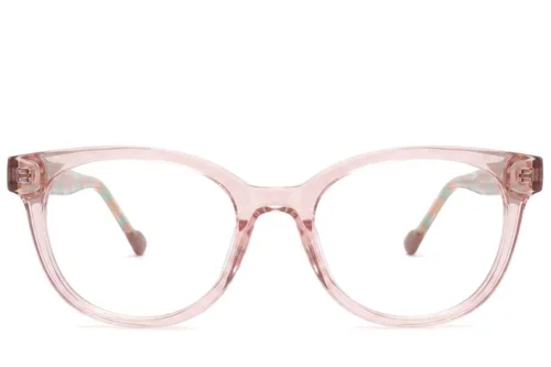 Lunettes ovales en acétate rose #BS2425-1902