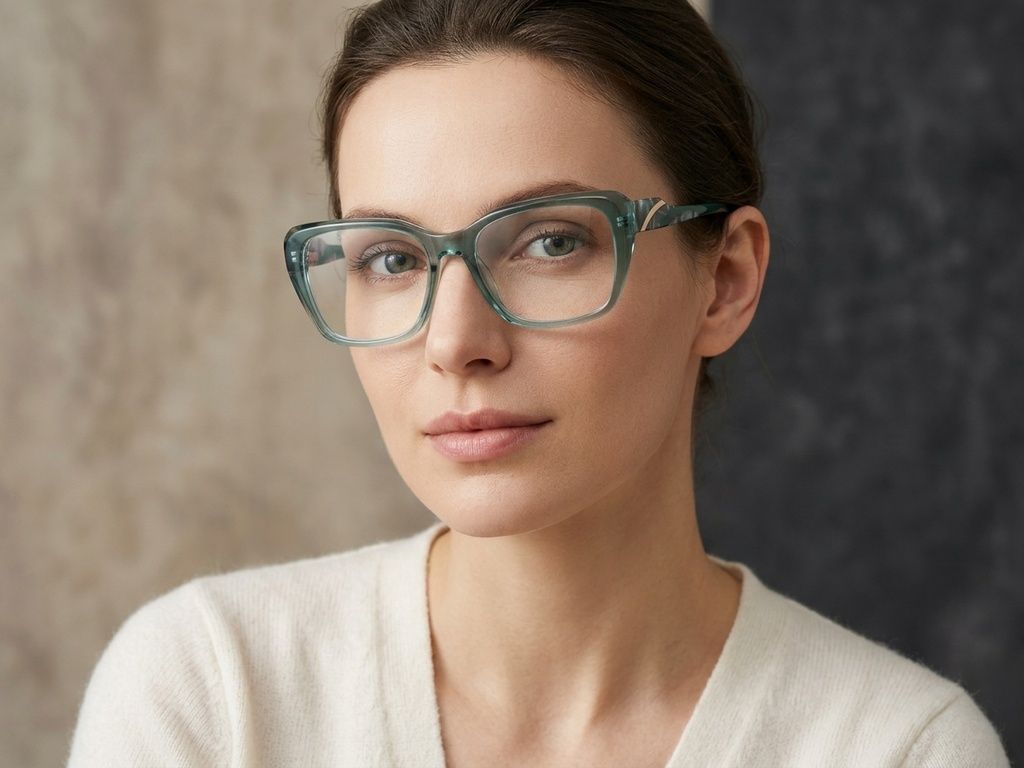 Butterfly Green Acetate Glasses #BS2425-1906