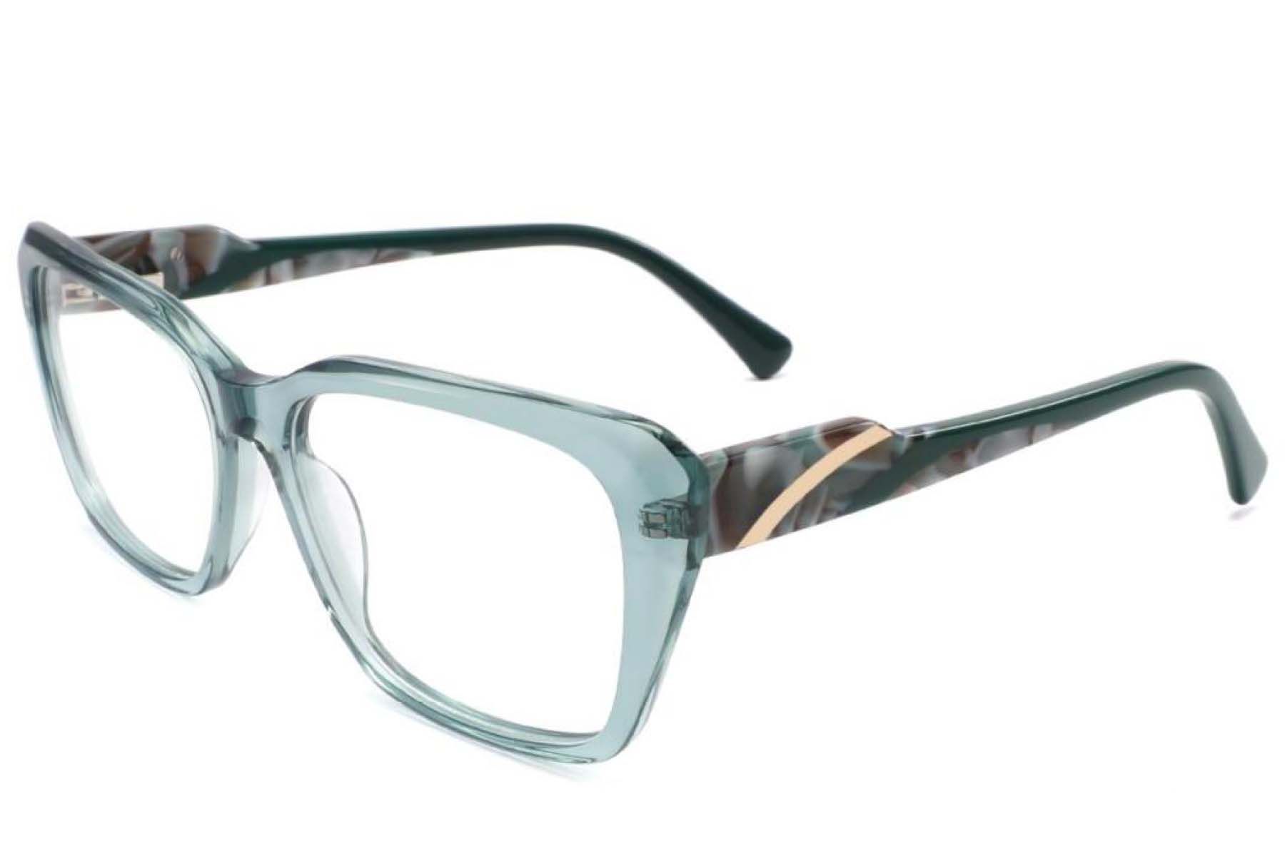 Occhiali in acetato verde farfalla #BS2425-1906