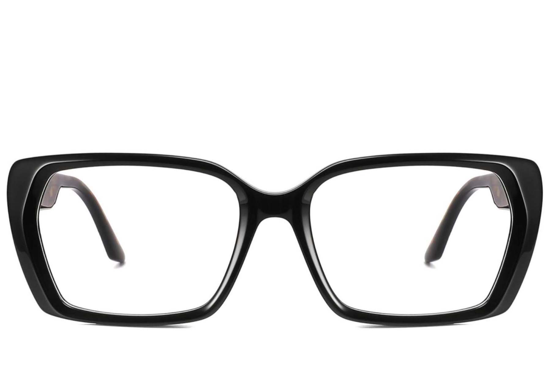 Rectangular Black Acetate Glasses #BS2425-1910