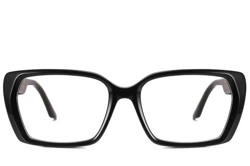 Lunettes rectangulaires en acétate noir #BS2425-1910
