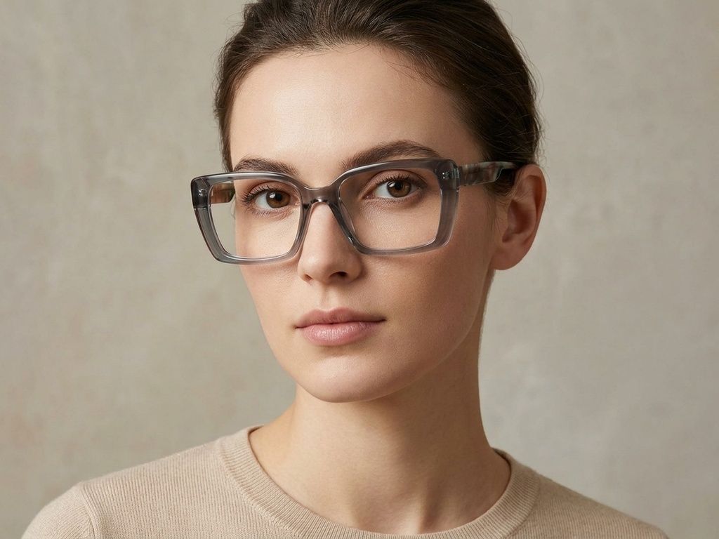 Rectangular Blue Acetate Glasses #BS2425-1913
