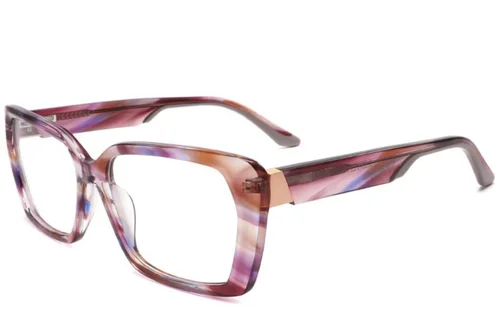 Lunettes rectangulaires en acétate violet #BS2425-1914