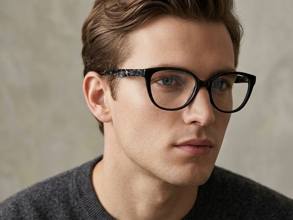 Butterfly Black Acetate Glasses #BS2425-1920