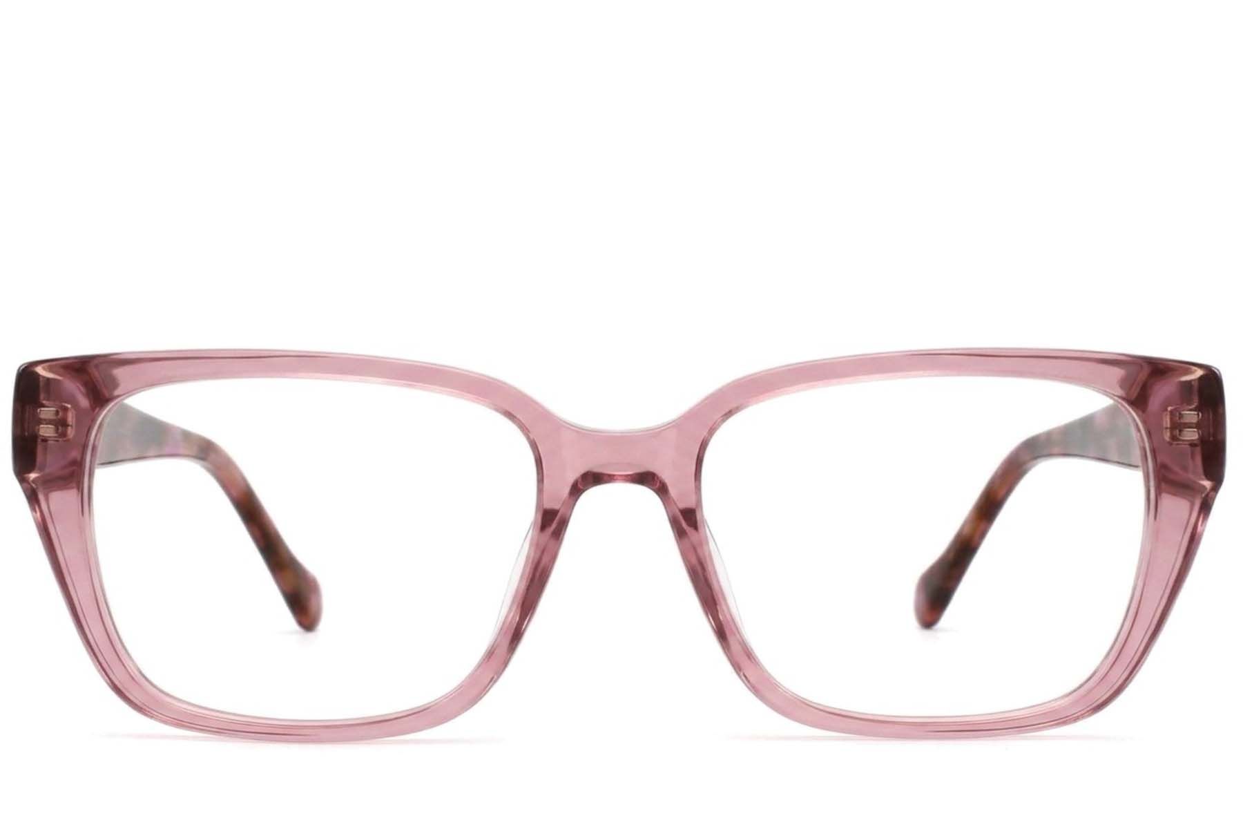 Lunettes rectangulaires en acétate rose #BS2425-1928