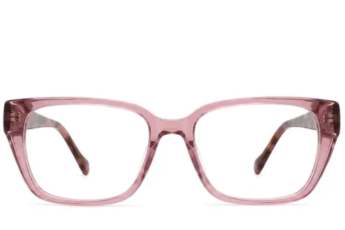 Lunettes rectangulaires en acétate rose #BS2425-1928