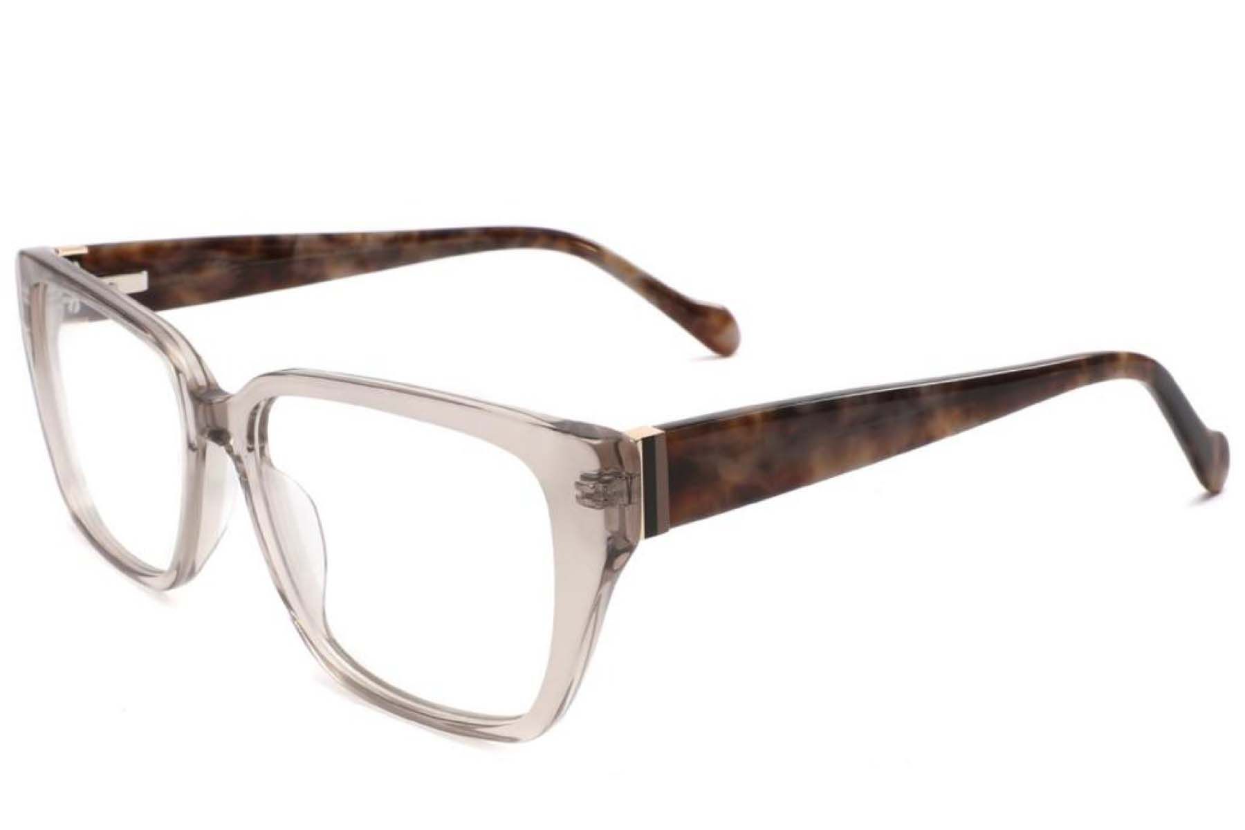 Rectangular Brown Acetate Glasses #BS2425-1929