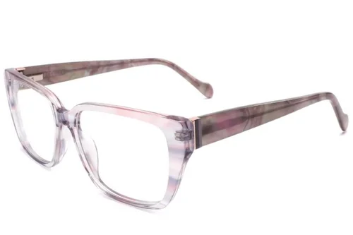 Lunettes rectangulaires en acétate rose #BS2425-1931