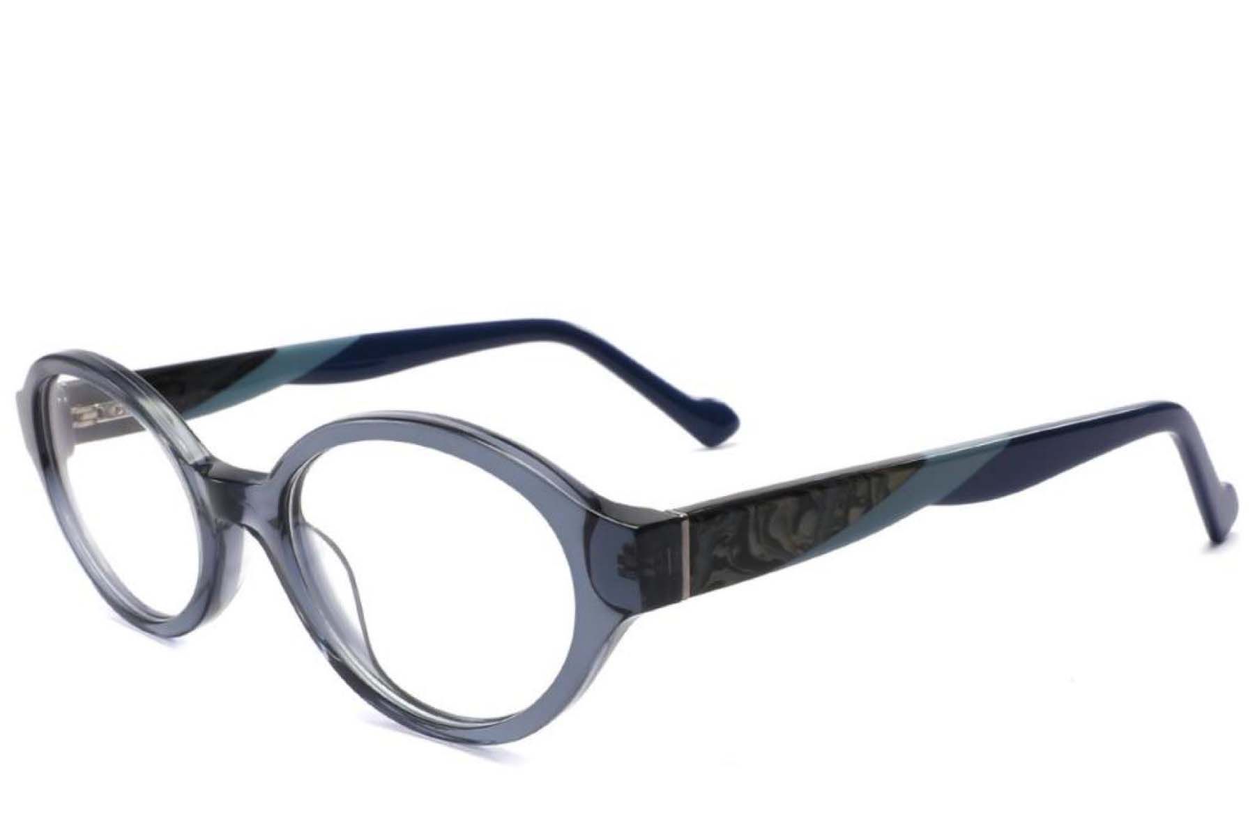 Bicchieri ovali in acetato blu #BS2425-1938