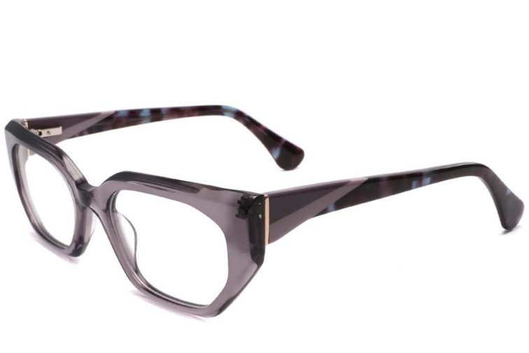 Geometric Grey Acetate Glasses #BS2425-1942