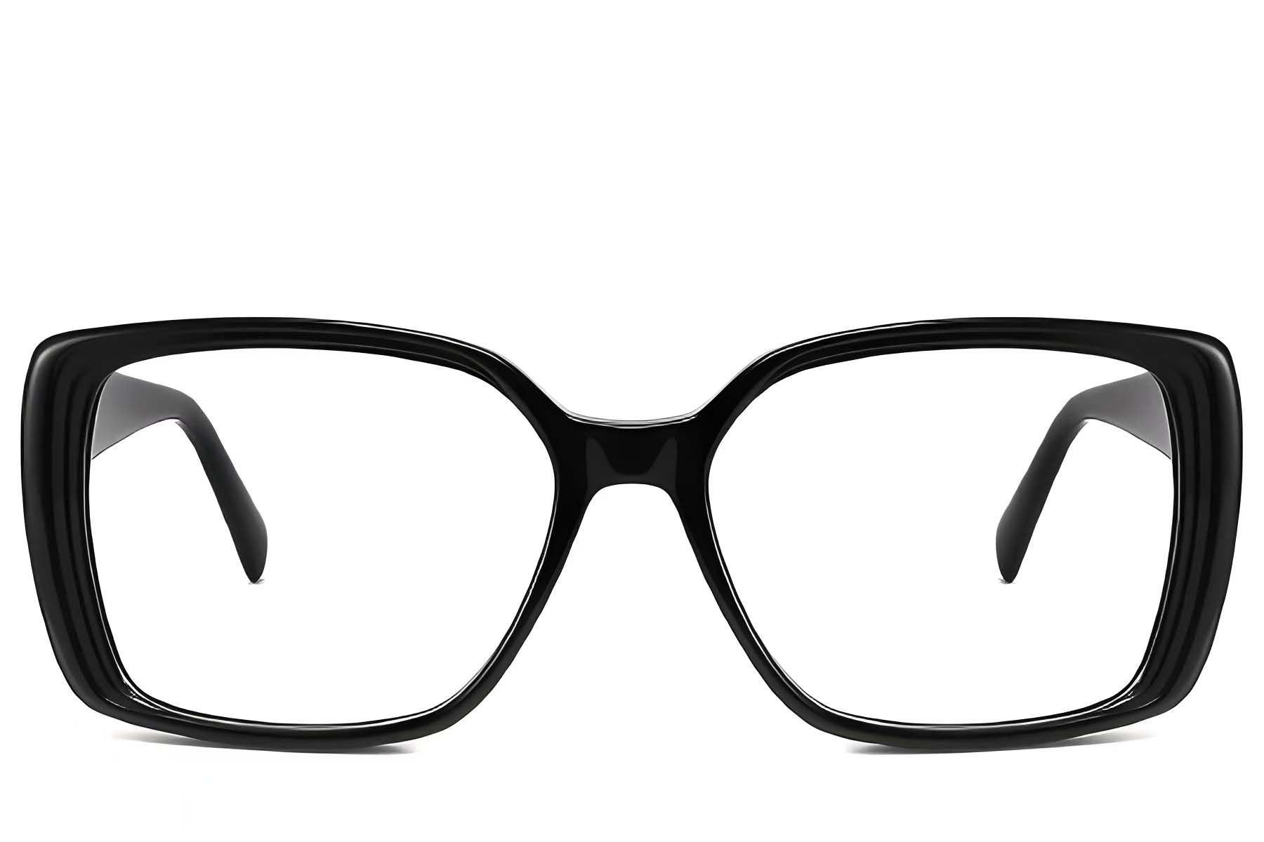 Rectangular Black Acetate Glasses #BS2425-1944