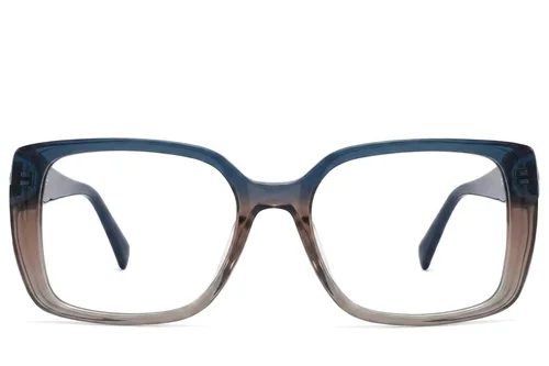 Lunettes rectangulaires en acétate brun #BS2425-1945