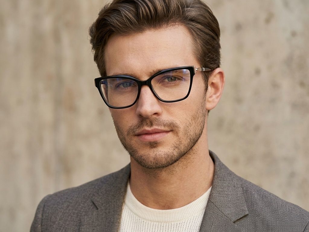 Butterfly Black Acetate Glasses #BS2425-1957