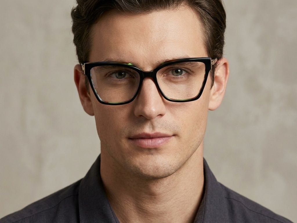 Butterfly Black Acetate Glasses #BS2425-1958