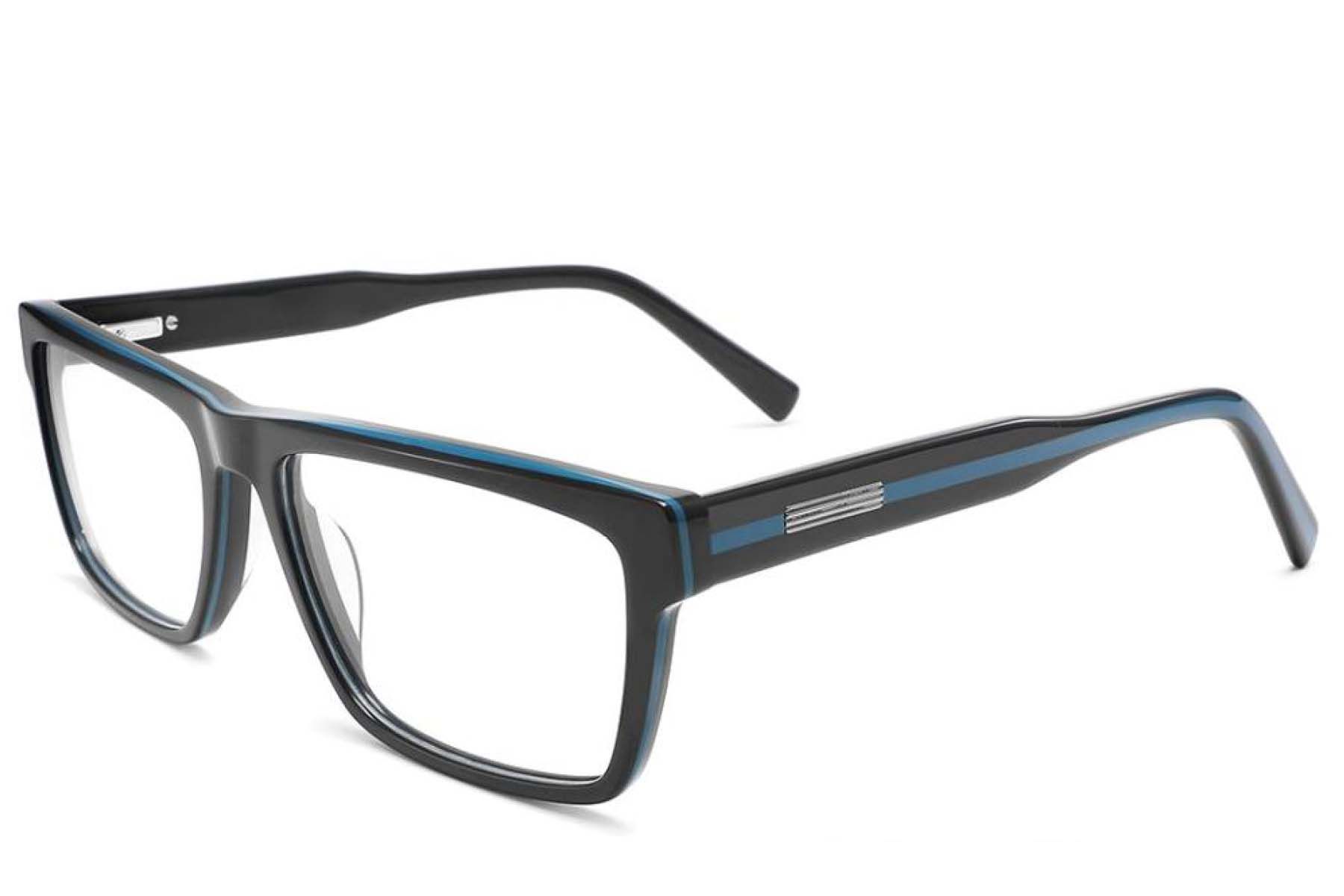 Rectangular Grey Acetate Glasses #BS2425-1970