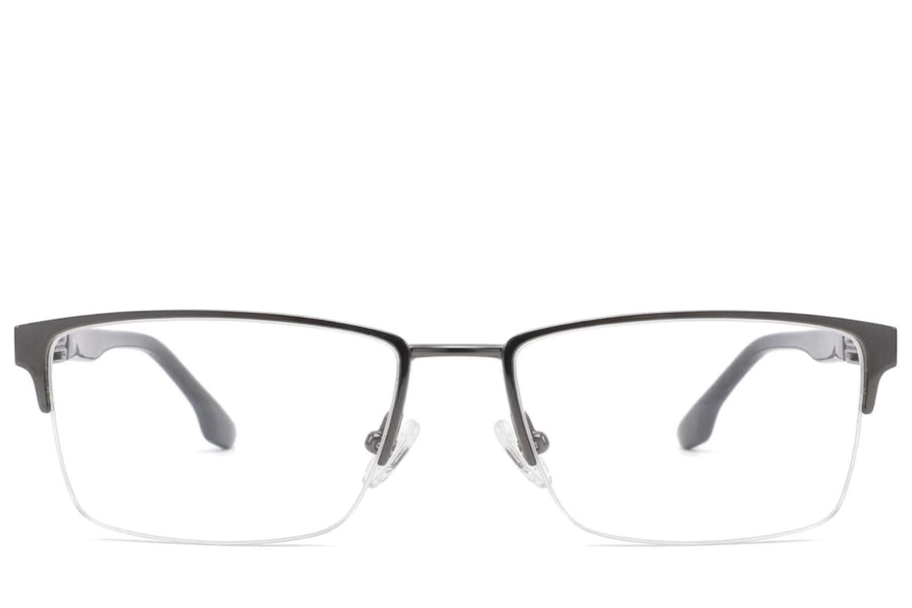 Gafas de metal gris semi al aire #BS2425-1975
