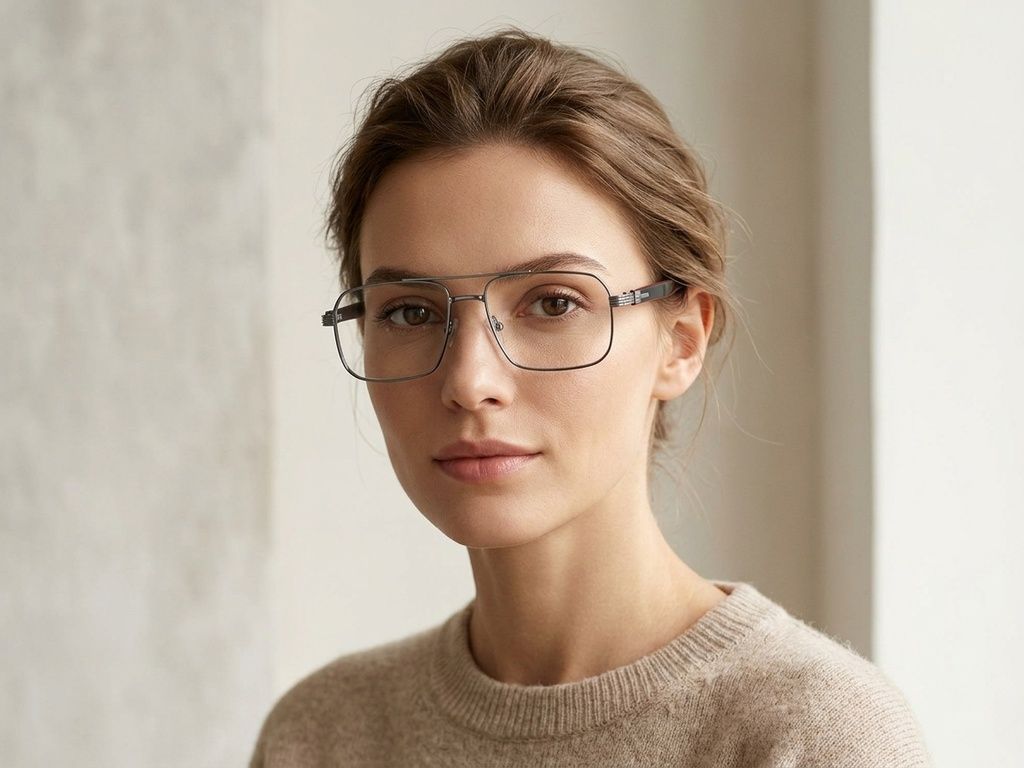 Aviator Black Metal Glasses #BS2425-1977