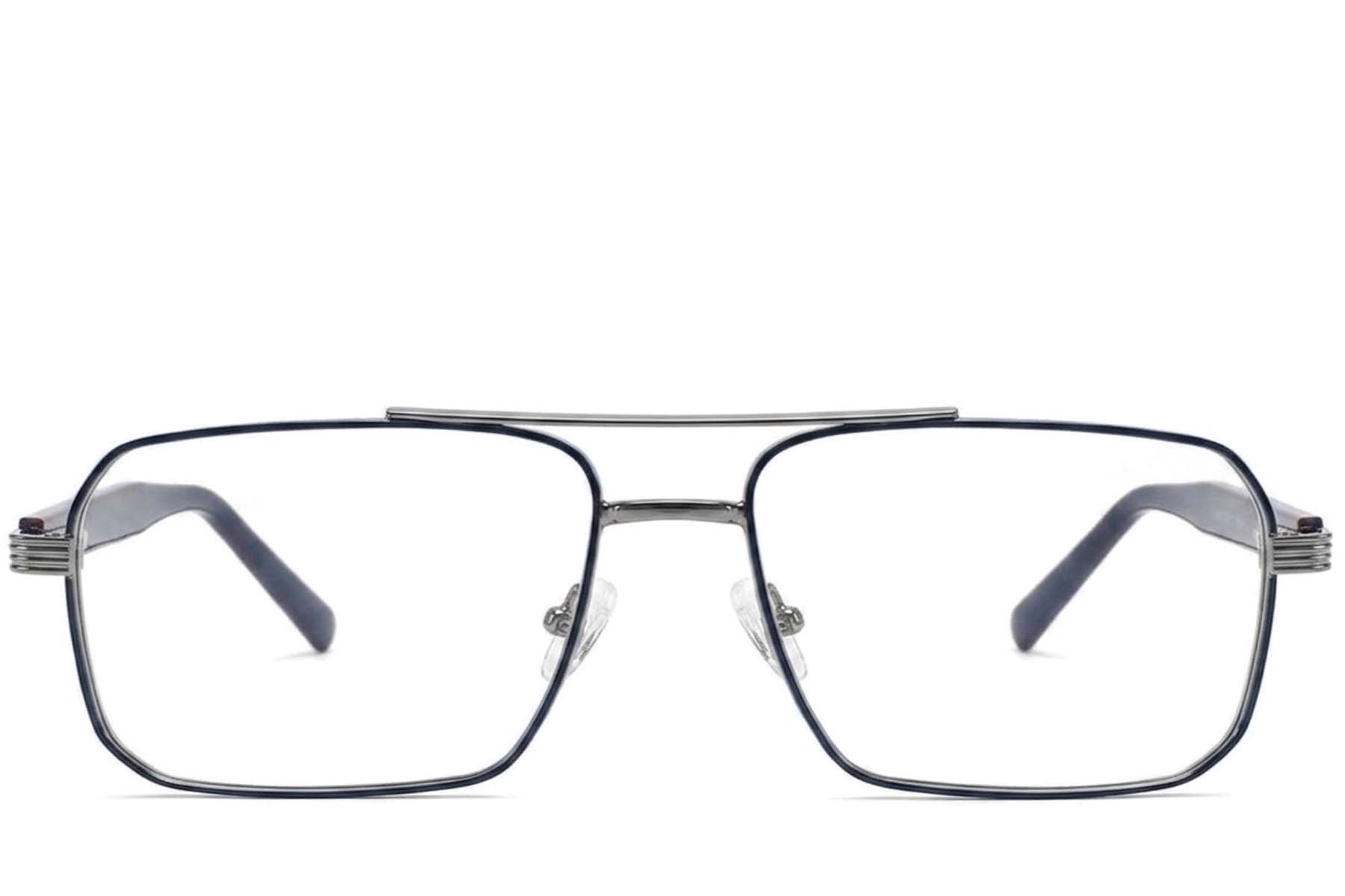 Gafas de aviador de metal azul #BS2425-1978