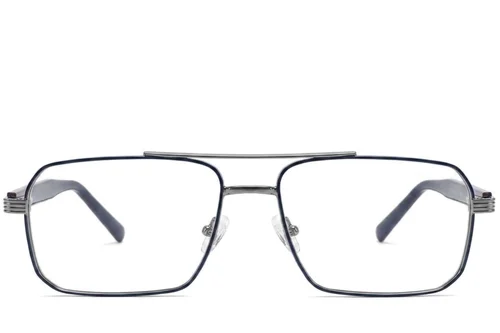 Lunettes aviateur en métal bleu #BS2425-1978