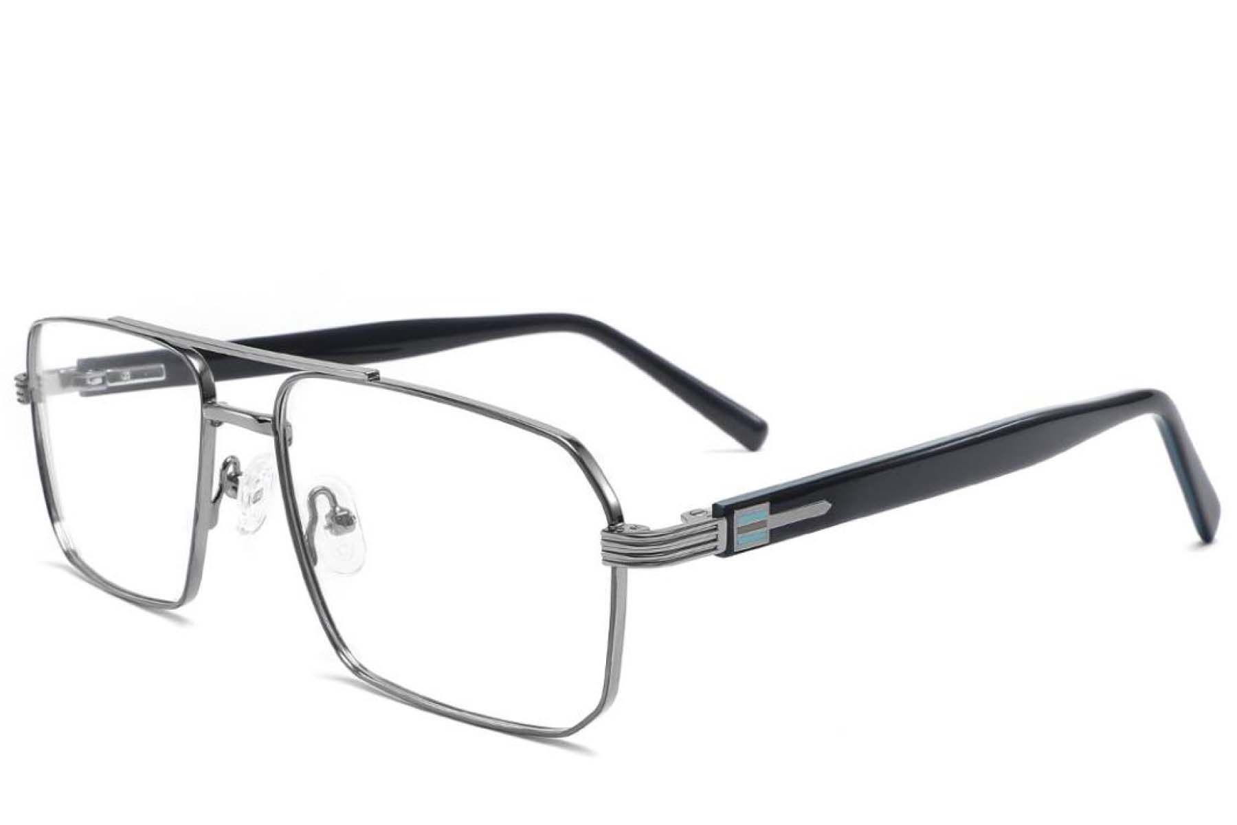 Aviator Grey Metal Glasses #BS2425-1979