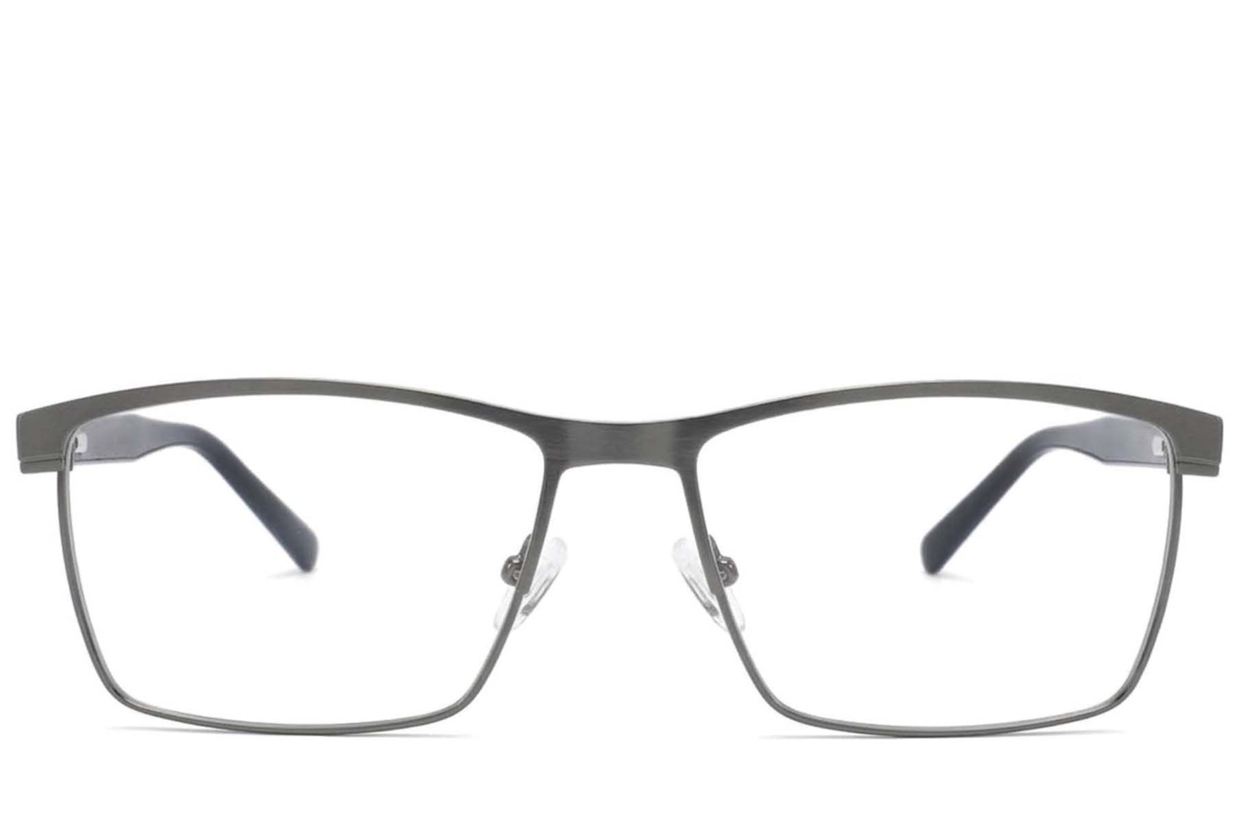 Rectangular Grey Metal Glasses #BS2425-1983