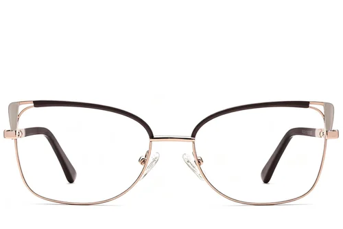 Lunettes papillon en métal marron #BS2425-1991