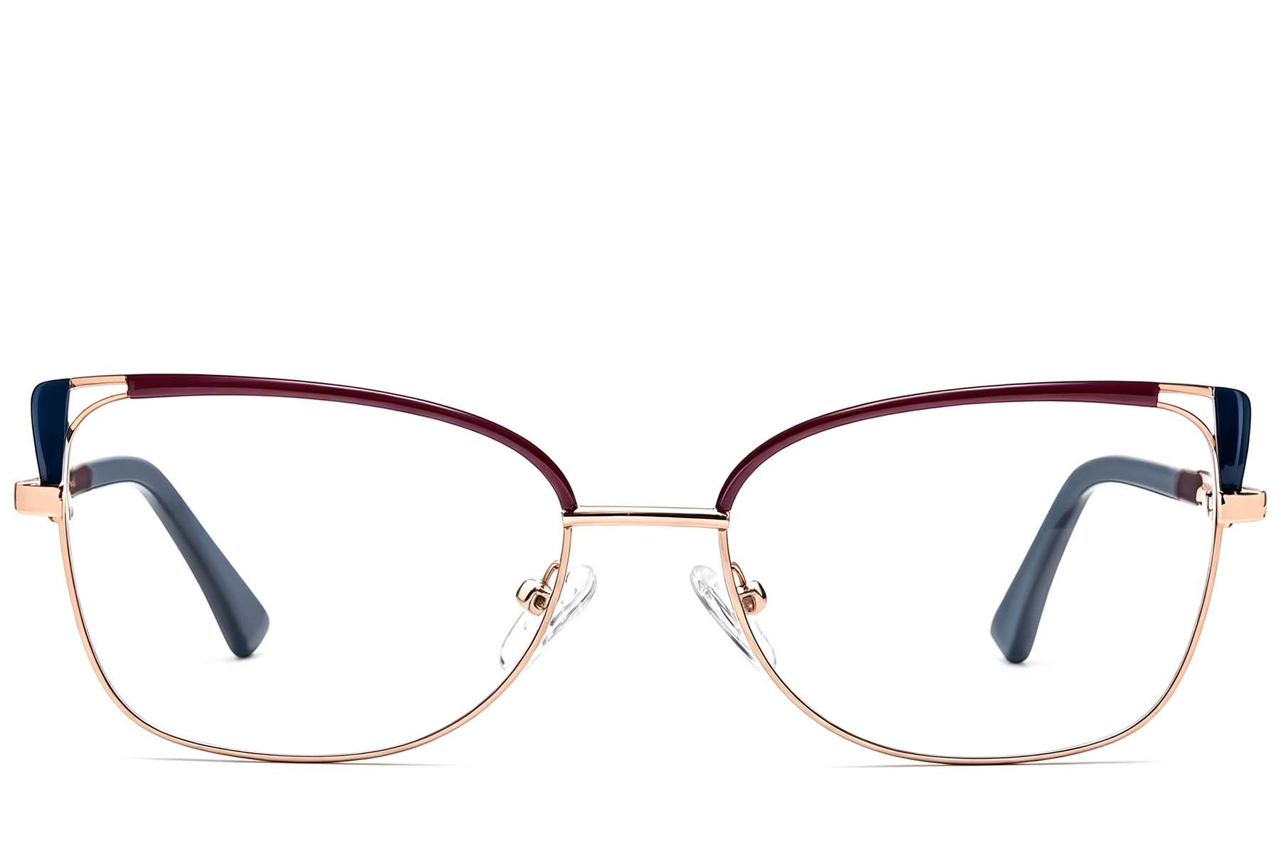 Occhiali a farfalla in metallo rosso #BS2425-1992
