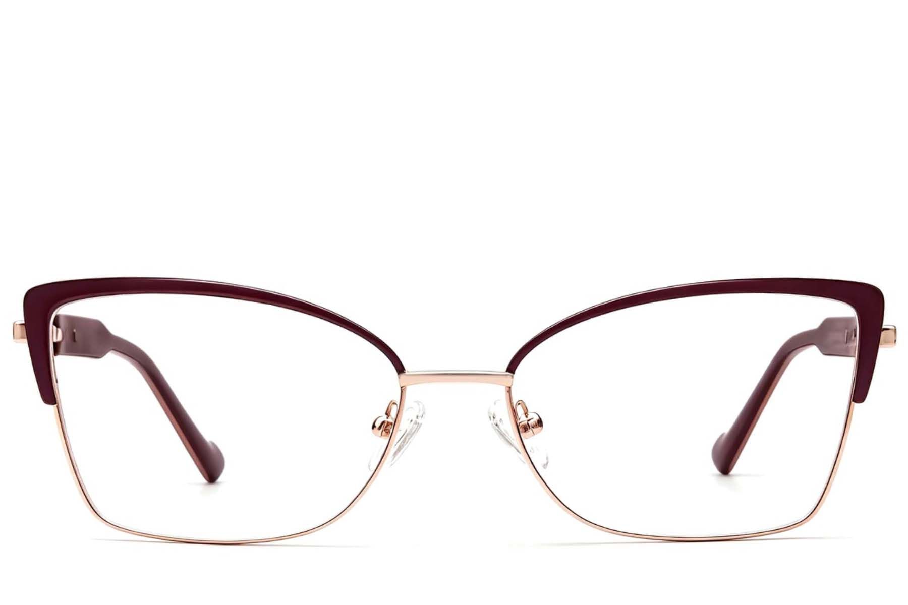 Gafas de metal rojo con forma de mariposa #BS2425-1996