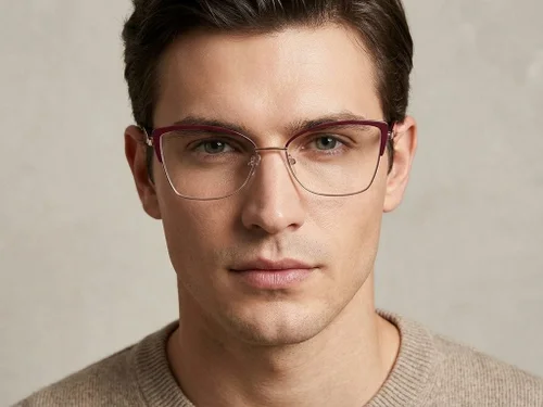 Lunettes papillon en métal rouge #BS2425-1996