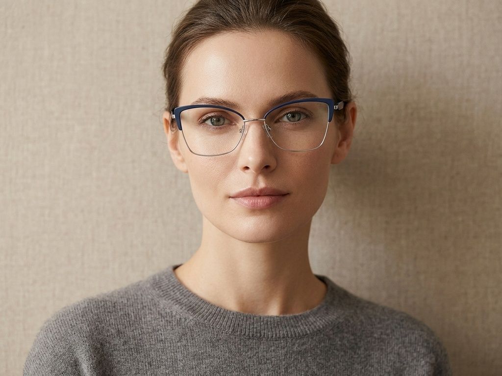 Gafas de metal azul mariposa #BS2425-1998