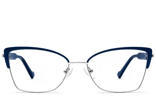 Lunettes papillon en métal bleu #BS2425-1998