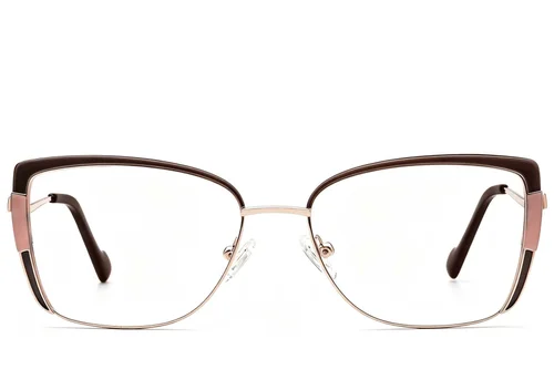 Lunettes papillon en métal marron #BS2425-2000