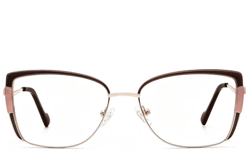 Lunettes papillon en métal marron #BS2425-2000