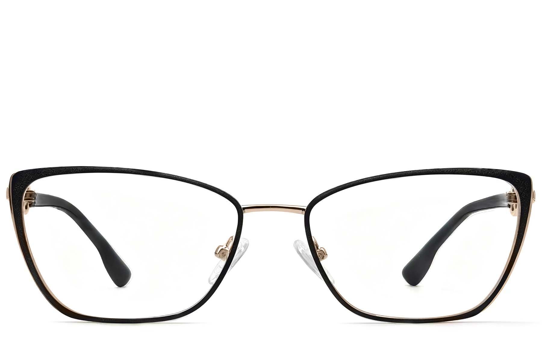 Lunettes papillon en métal noir #BS2425-2002