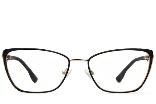 Lunettes papillon en métal noir #BS2425-2002