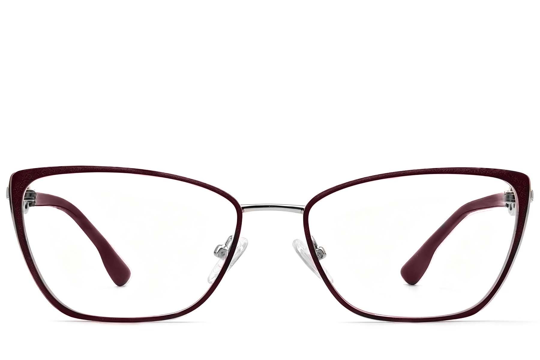 Occhiali a farfalla in metallo rosso #BS2425-2003