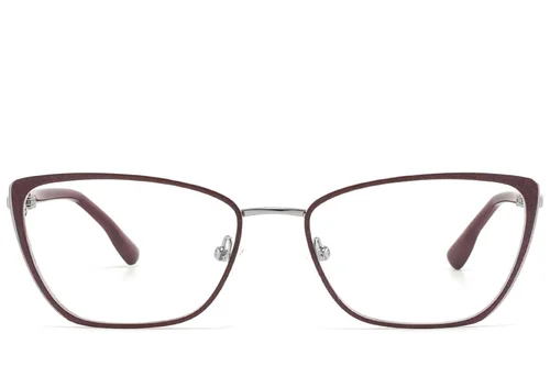 Lunettes papillon en métal rouge #BS2425-2003