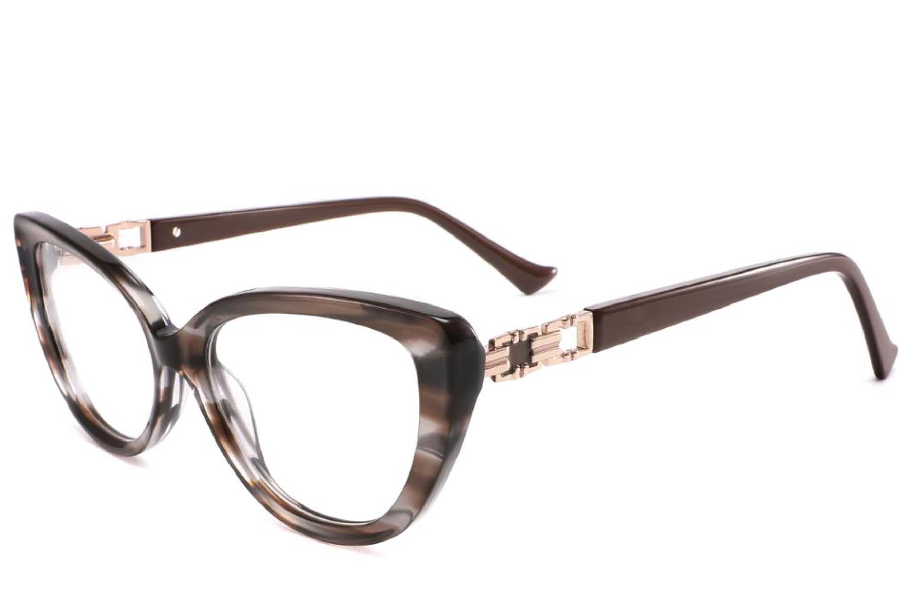Occhiali in acetato marrone farfalla #BS2425-2008