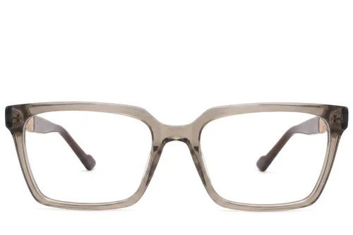 Verres rectangulaires en acétate brun #BS2425-2012
