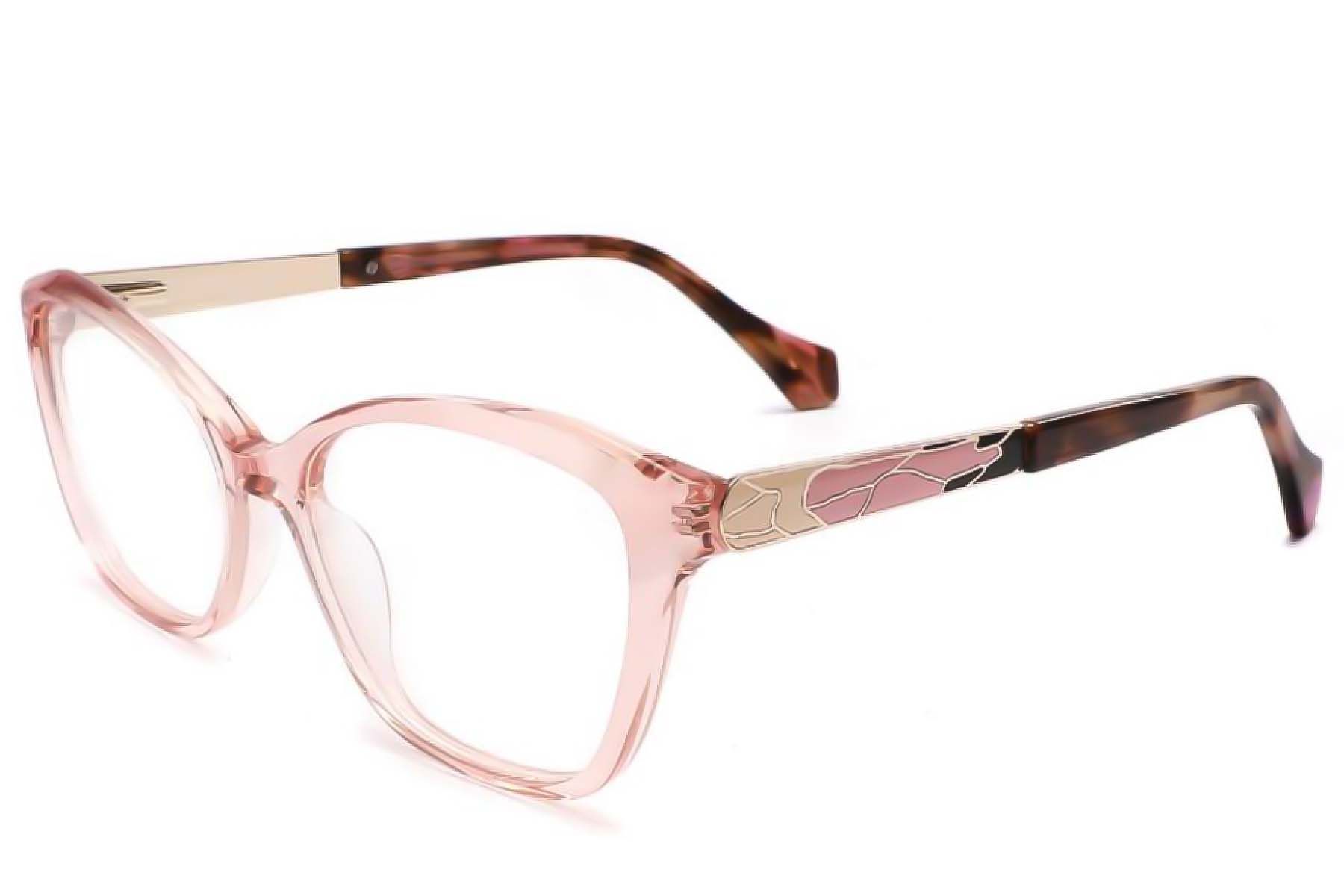 Schmetterlingsrosa Acetatbrille #BS2425-2020
