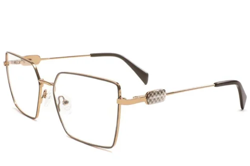Lunettes géométriques en métal marron #BS2425-2021