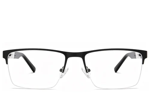 Lunettes semi-cerclées en métal noir #BS2425-2022