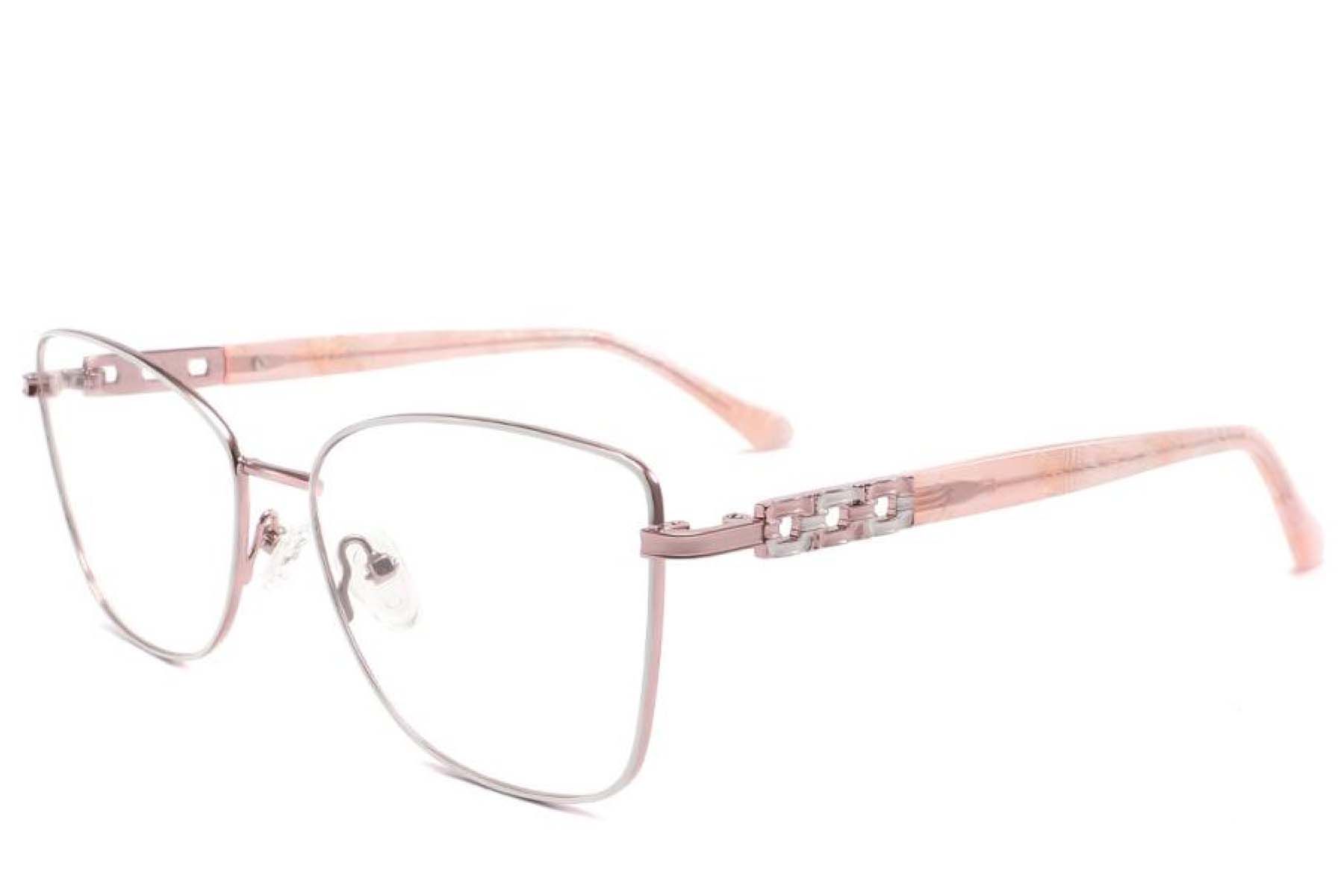 Lunettes papillon en métal blanc #BS2425-2024
